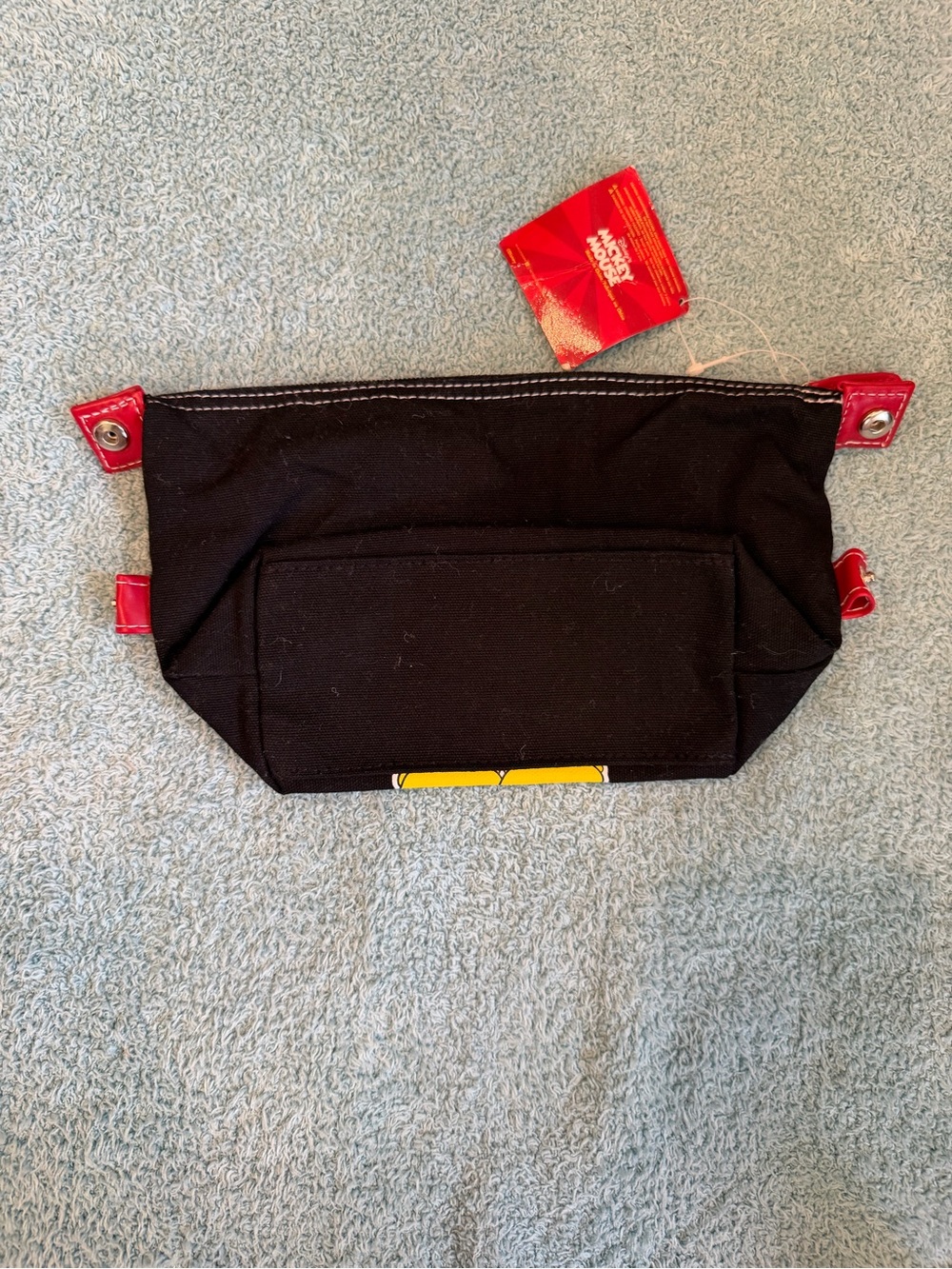 Disney Black Mickey Mouse Sequin Cosmetic Bag with Red Accents - Picture 4 of 5